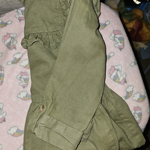 Little Lass Green Ruffled Mandarin Collar Dress - Picture 7 of 7